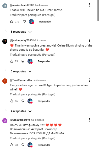 Comentários Titanic